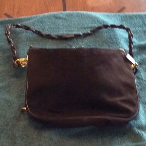 Dark brown shade leather purse